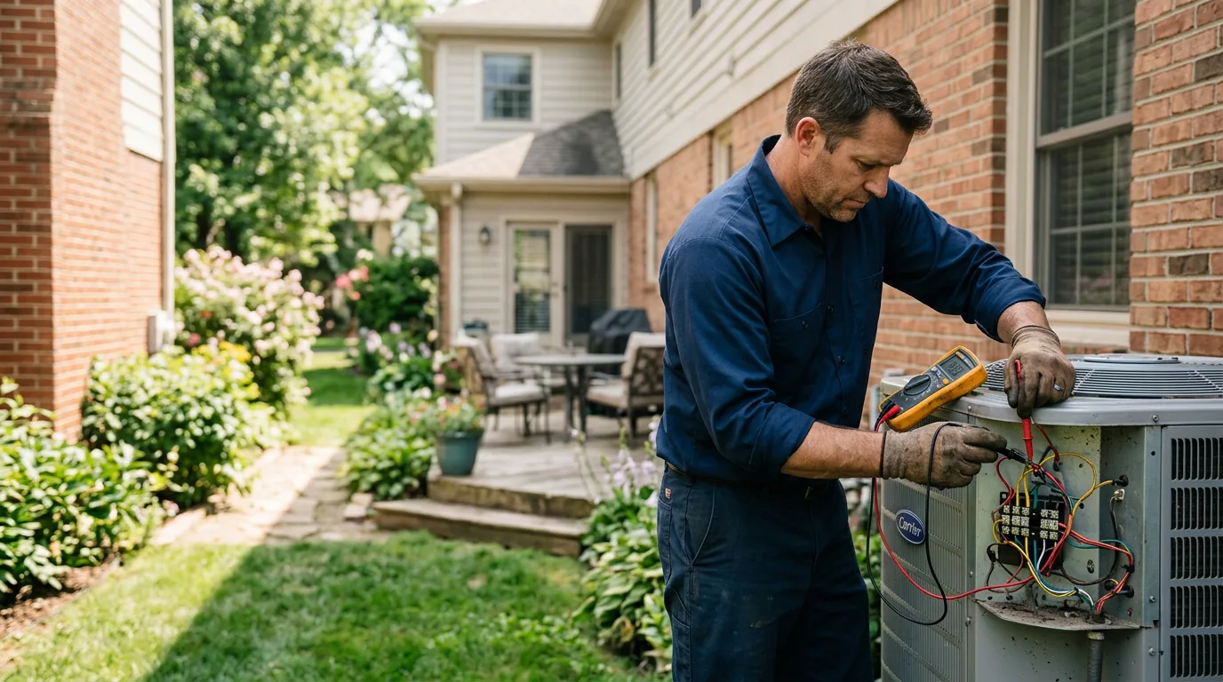 HVAC technician working near Sidney, IL